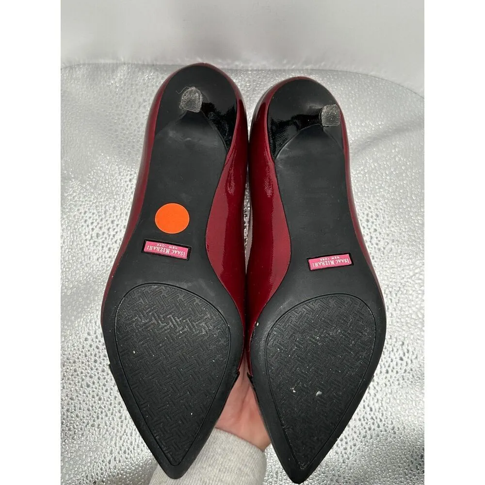 Isaac Mizrahi Red and Black Low Heel Pumps Size 6 - Image 6