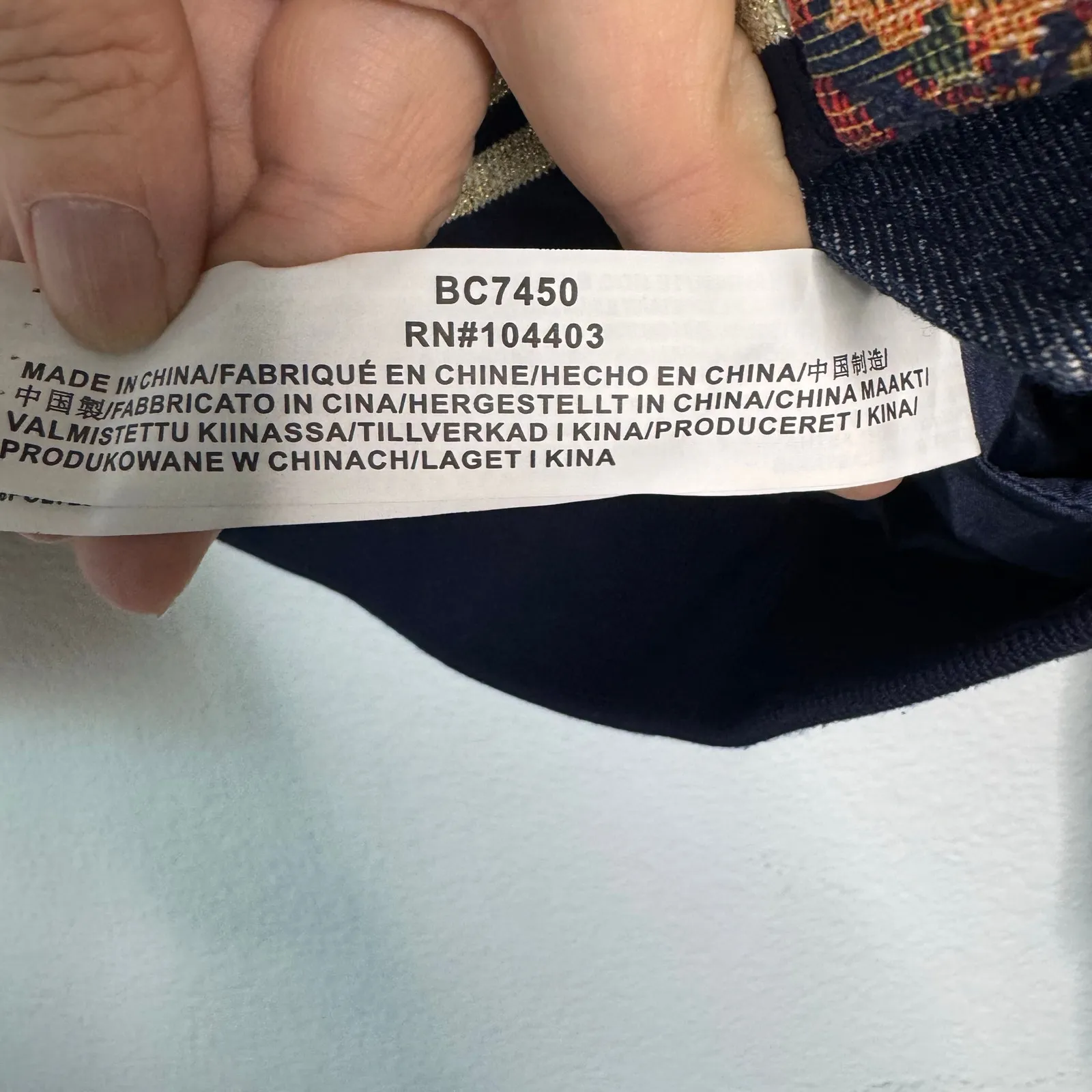 JOA Long Sleeve Floral Bomber Jacket Zip Up Navy Blue Lined Pockets Womens M Size M - Image 8