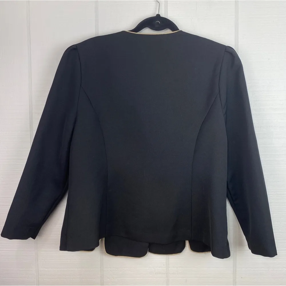 Vintage Breli Originals USA Blazer Shoulder Pads Gold Buttons Pocket Square Black Size undefined - Image 3