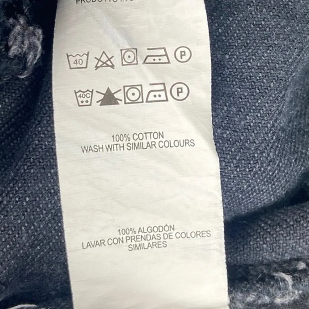 Denim Co Black 100% Cotton High Waisted Chic Cutoff Denim Jean Short Size 2 - Image 4