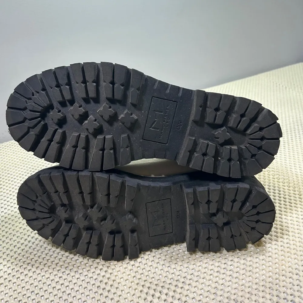 Marc Fisher MLPrivi White Leather Chelsea Boots Platform‎ Lug Sole Womens 6.5M - Image 9