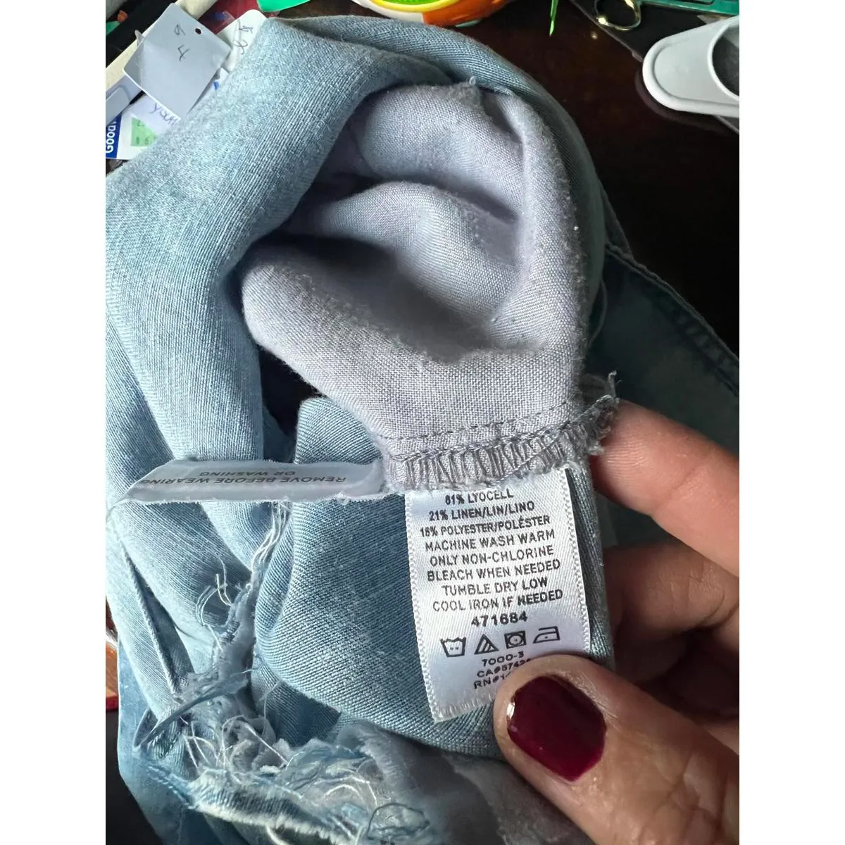 Lift Light Blue Denim Romper with Adjustable Straps - Image 7