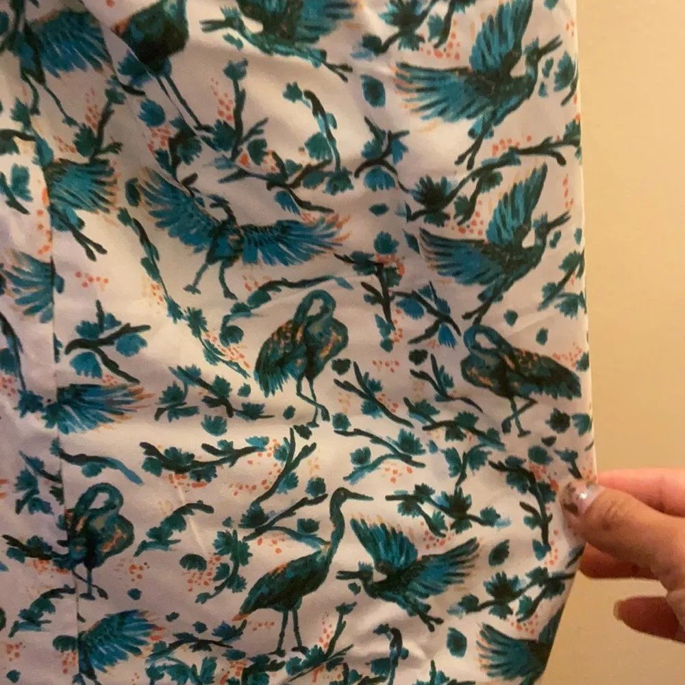 Onia Mila style crane bird print wide leg pants Small - Image 4