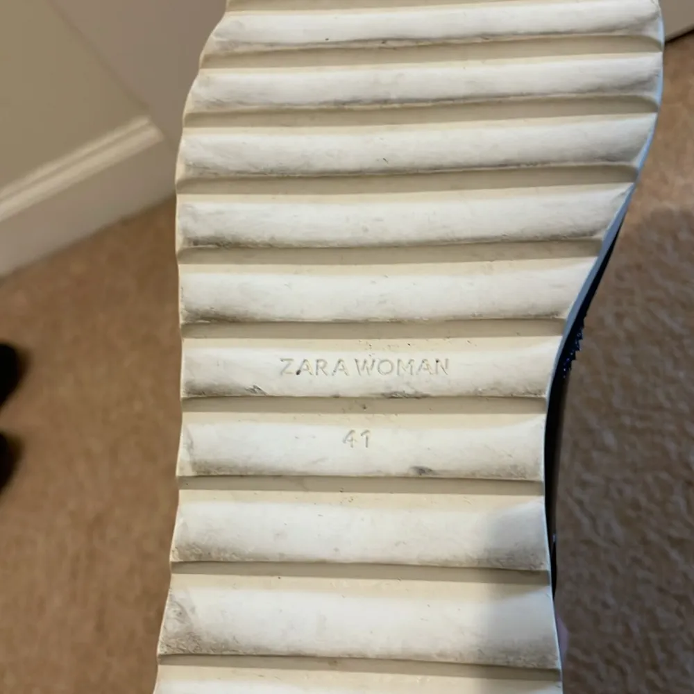 Womens Zara Chunky Platform Patent Leather Oxford Derby Shoes - Image 7