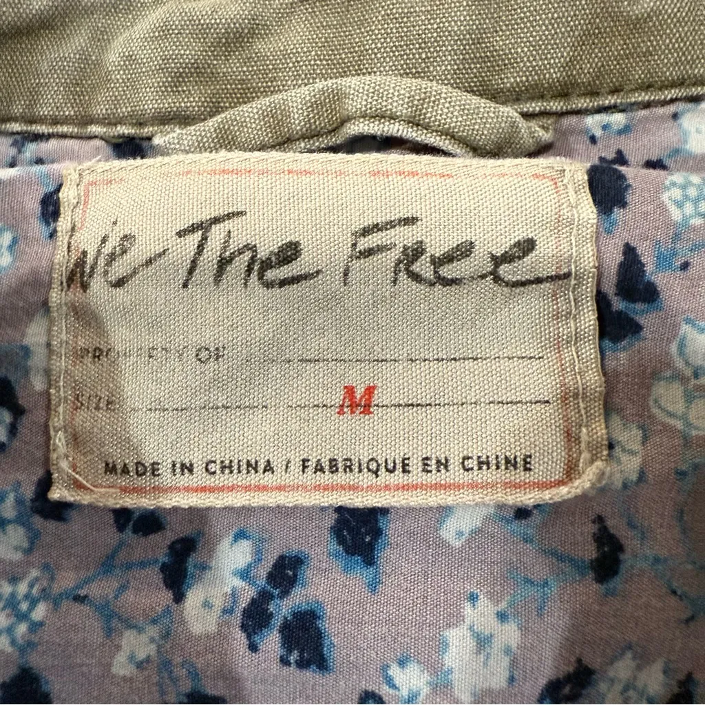 Free People We The Free Apollo Utility Patchwork Military Jacket Women’s Medium - Image 6