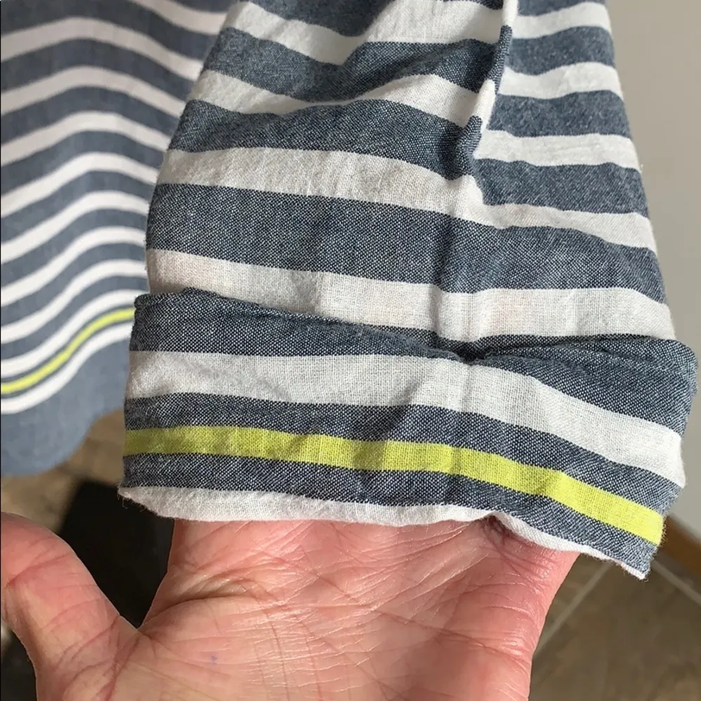 Soft Joie striped high low hooded top Gray Size M - Image 8