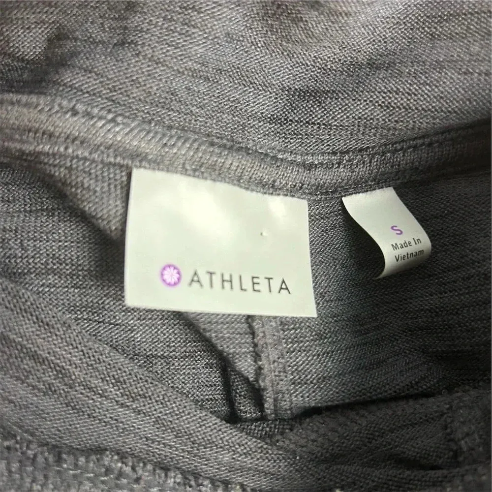 Athleta Women's Gray Hooded Poncho Sweatshirt Pullover Size S - Image 7