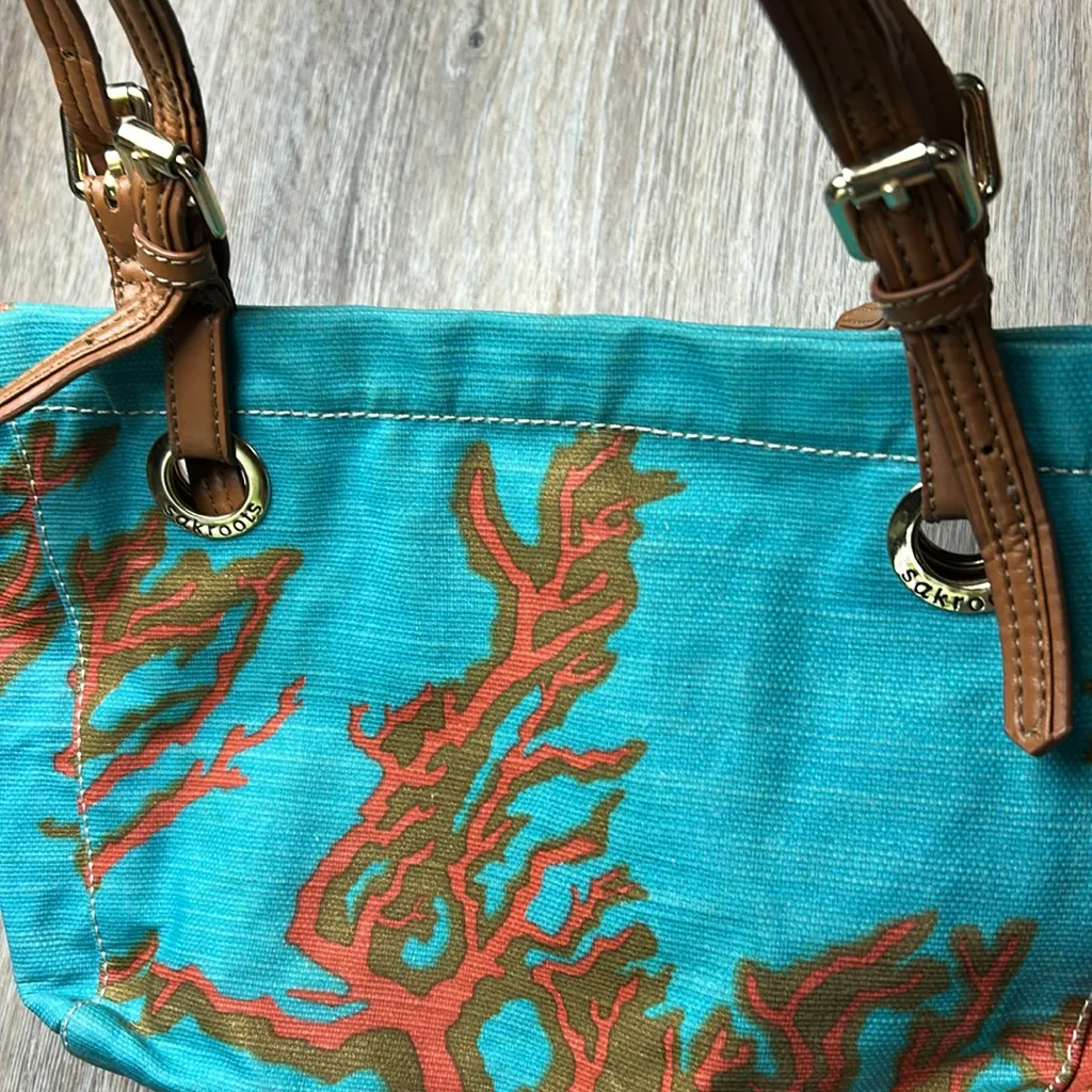 Sakroots Stylish Blue and Brown Shoulder Bag - Image 14