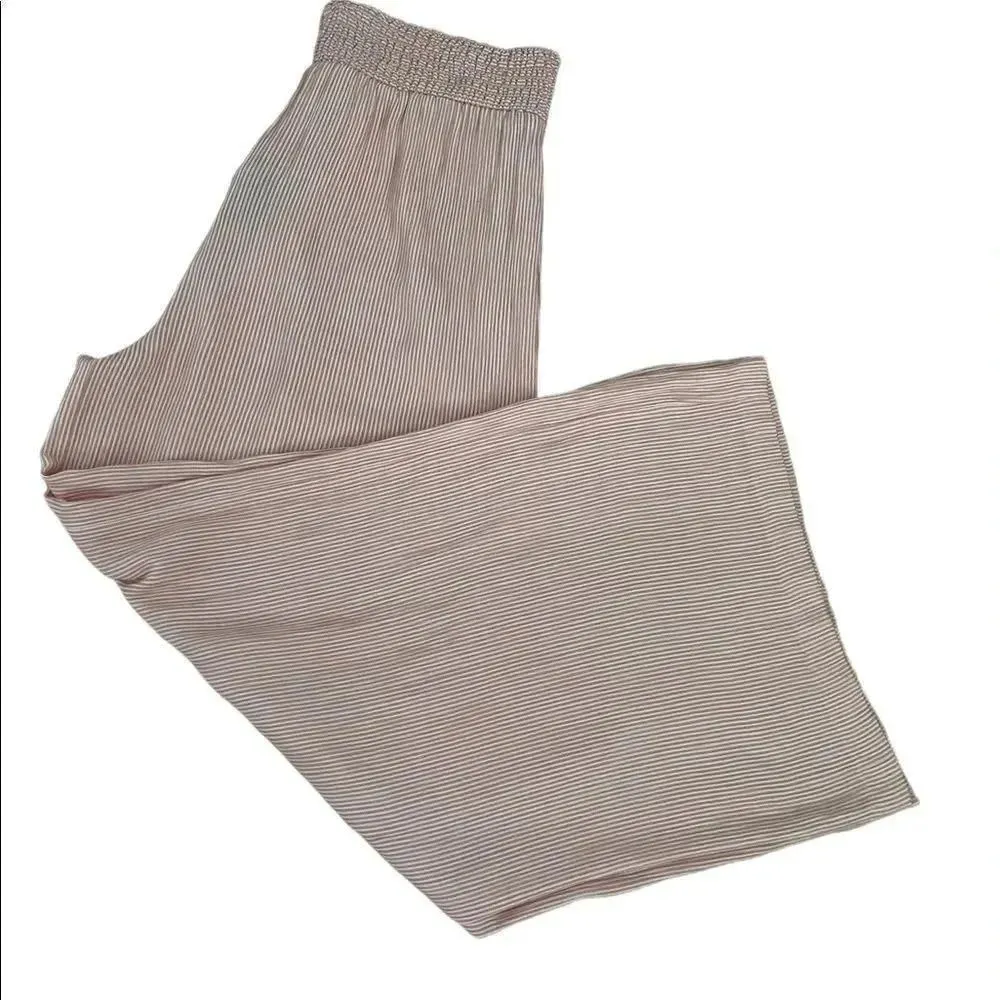 Russell Kemp Bohemian Striped Wide Leg Loungewear Pull On Oversized Pants XSmall Orange Size XS - Image 5