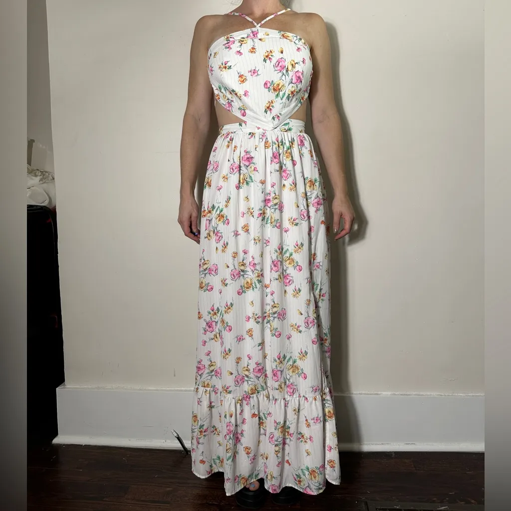 WAYF Madelyn Halter Maxi Dress Size Small NWT - Image 3