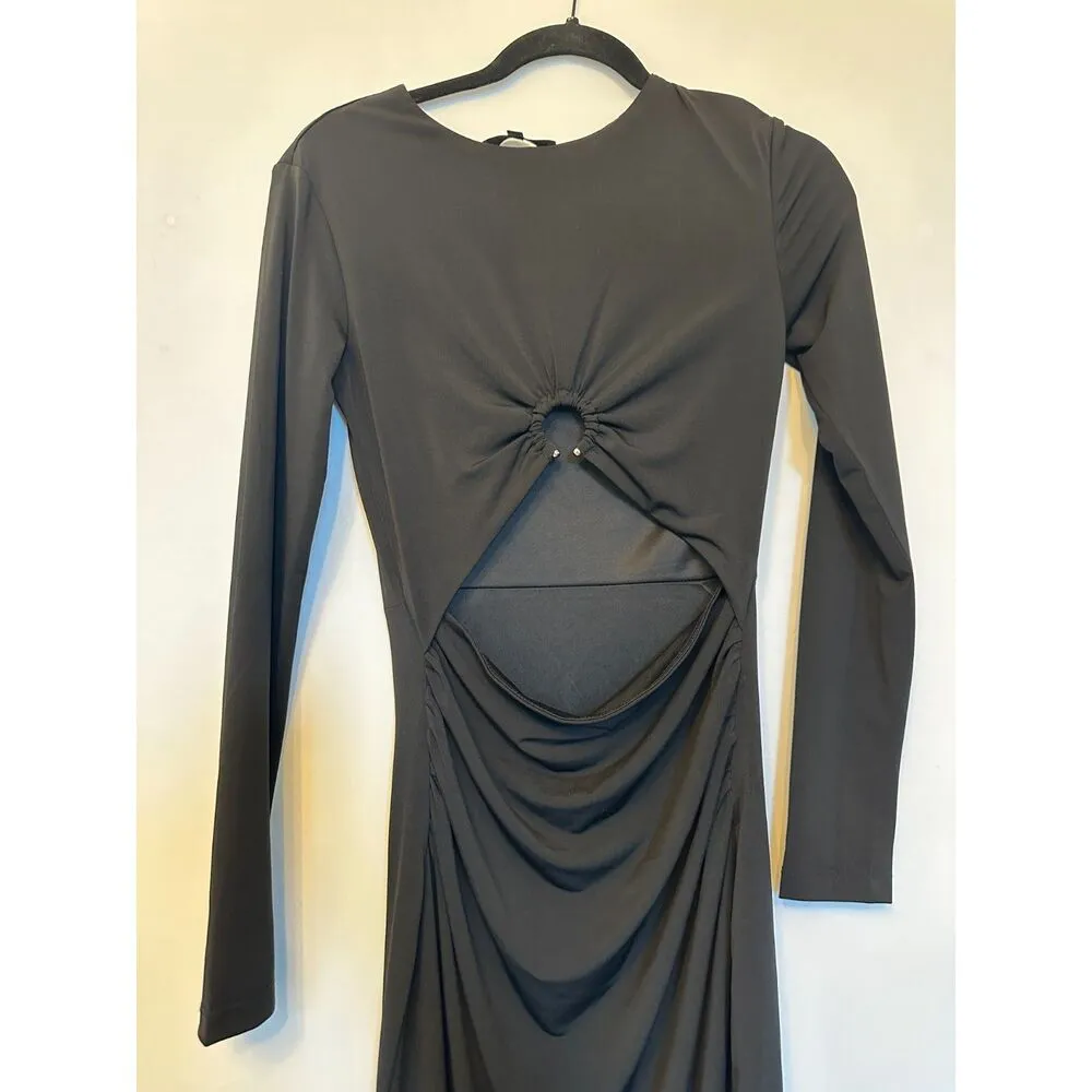 Dynamite  Long Sleeve Front Ring Midi Dress Size Small - Image 6