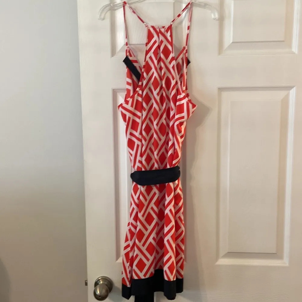 Mud Pie Summer Dress size M length 34” bust 34” brand new orange /navy blue - Image 6