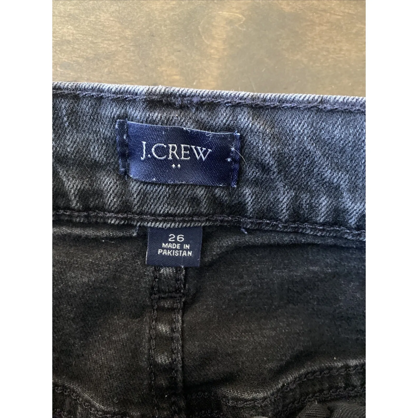 J Crew Women's 26 Black High Rise Denim Button Fly Cut Off Shorts Festival Boho - Image 6