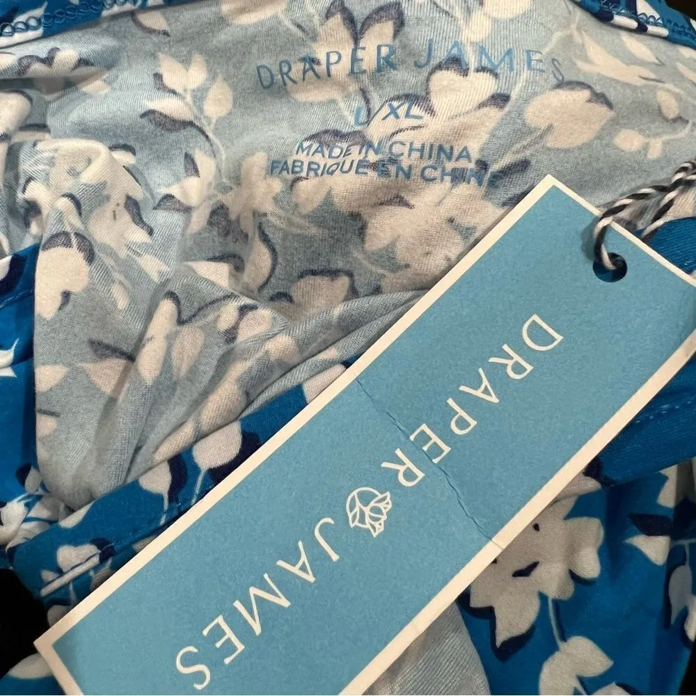 NEW Draper James Ruffle Nightie Blue Shadow Floral Women’s Large/XL - Image 3