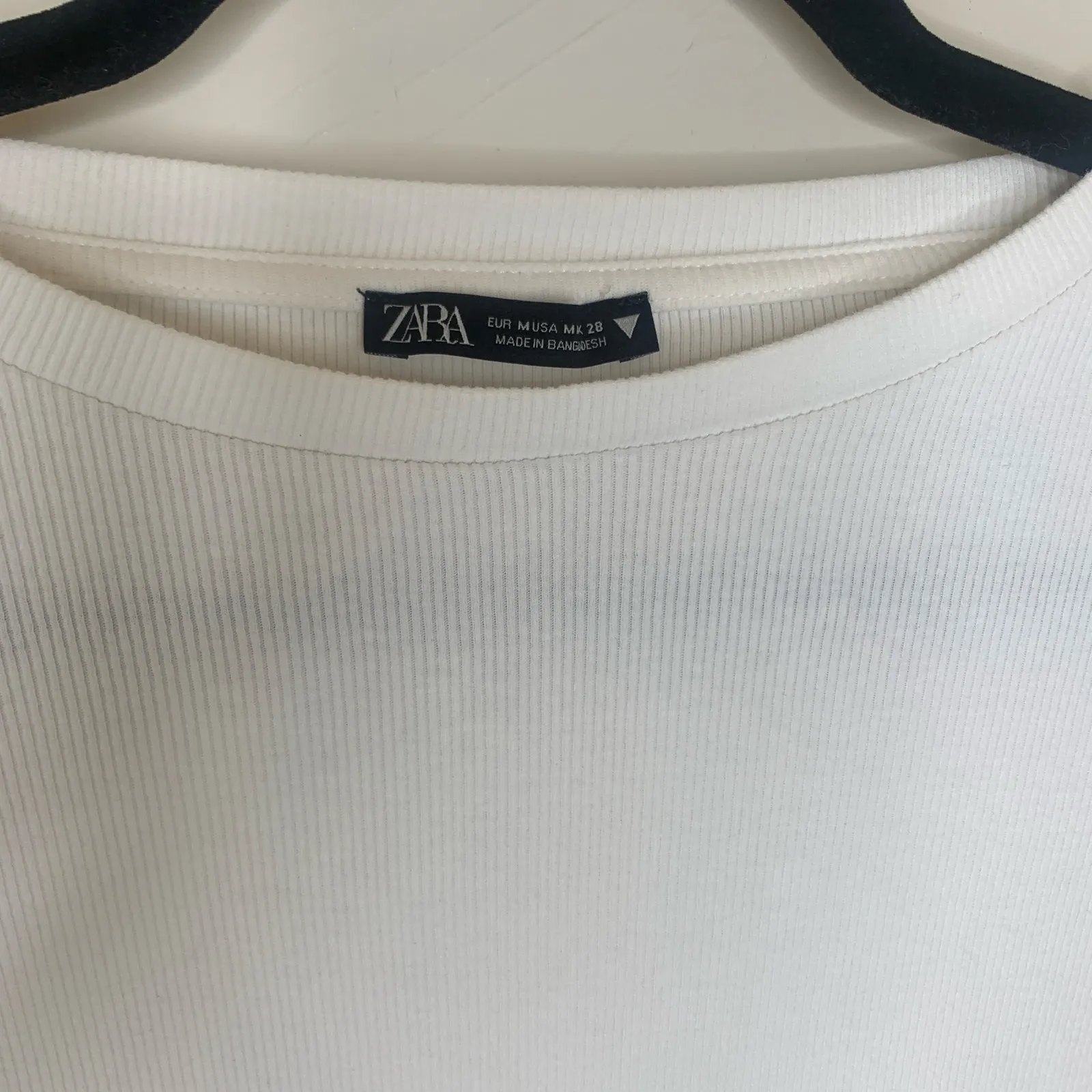 Zara White Ribbed Longsleeve Bodysuit Sz Medium - Image 7