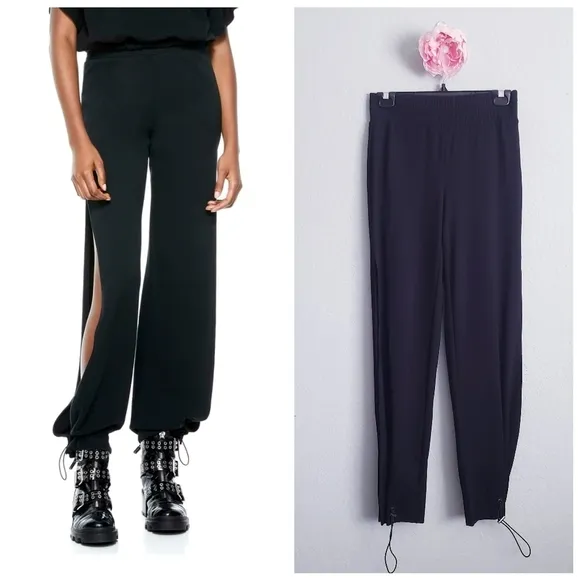 Alice + Olivia Miami Side Slit Black Pants - Image 2