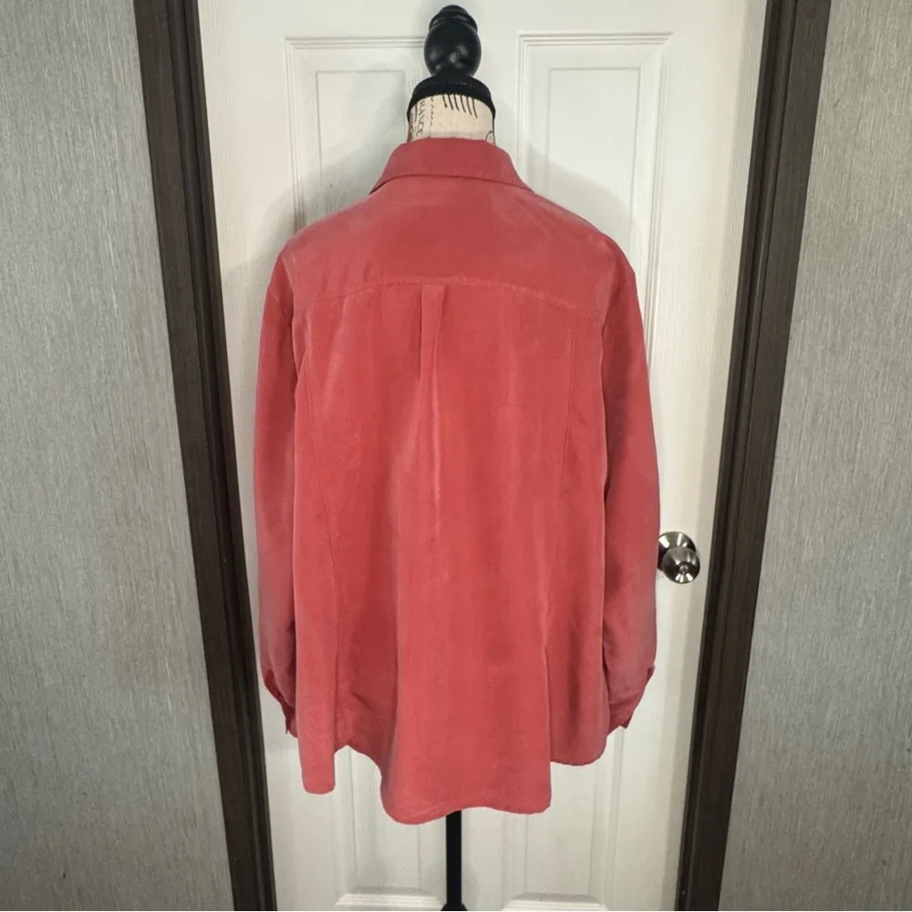 Roz & Ali Coral Button-Up Shirt - Image 5