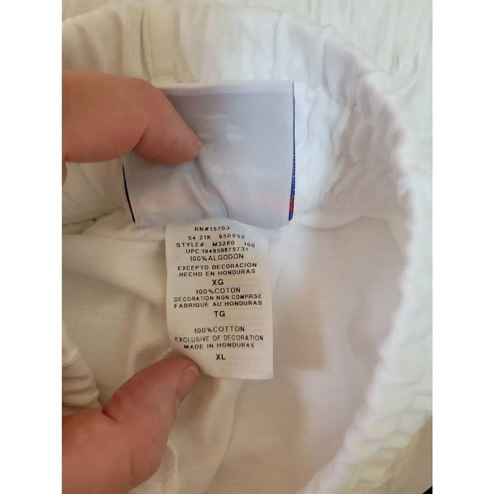 Champion Cotton White Drawstring Elastic Waist Shorts Size XL Women's New - Image 5