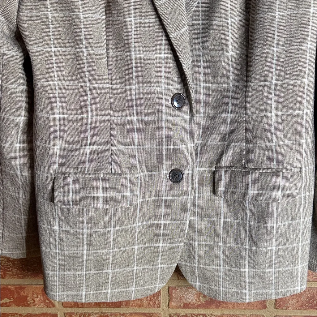 Gray Plaid Blazer A New Day - Image 2
