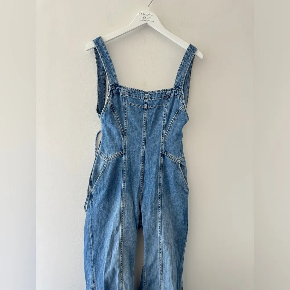 FREE PEOPLE Kendra Denim Jumpsuit XS - Image 6