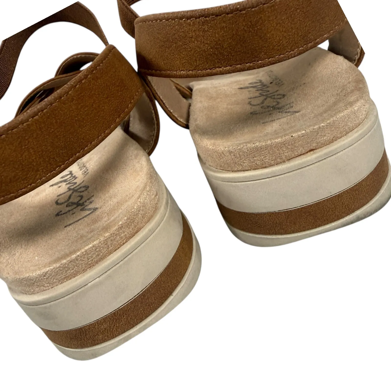 LifeStride Women's Zuri Tan Braided Elastic Platform Comfort Sandals Size 9.5M Brown - Image 7