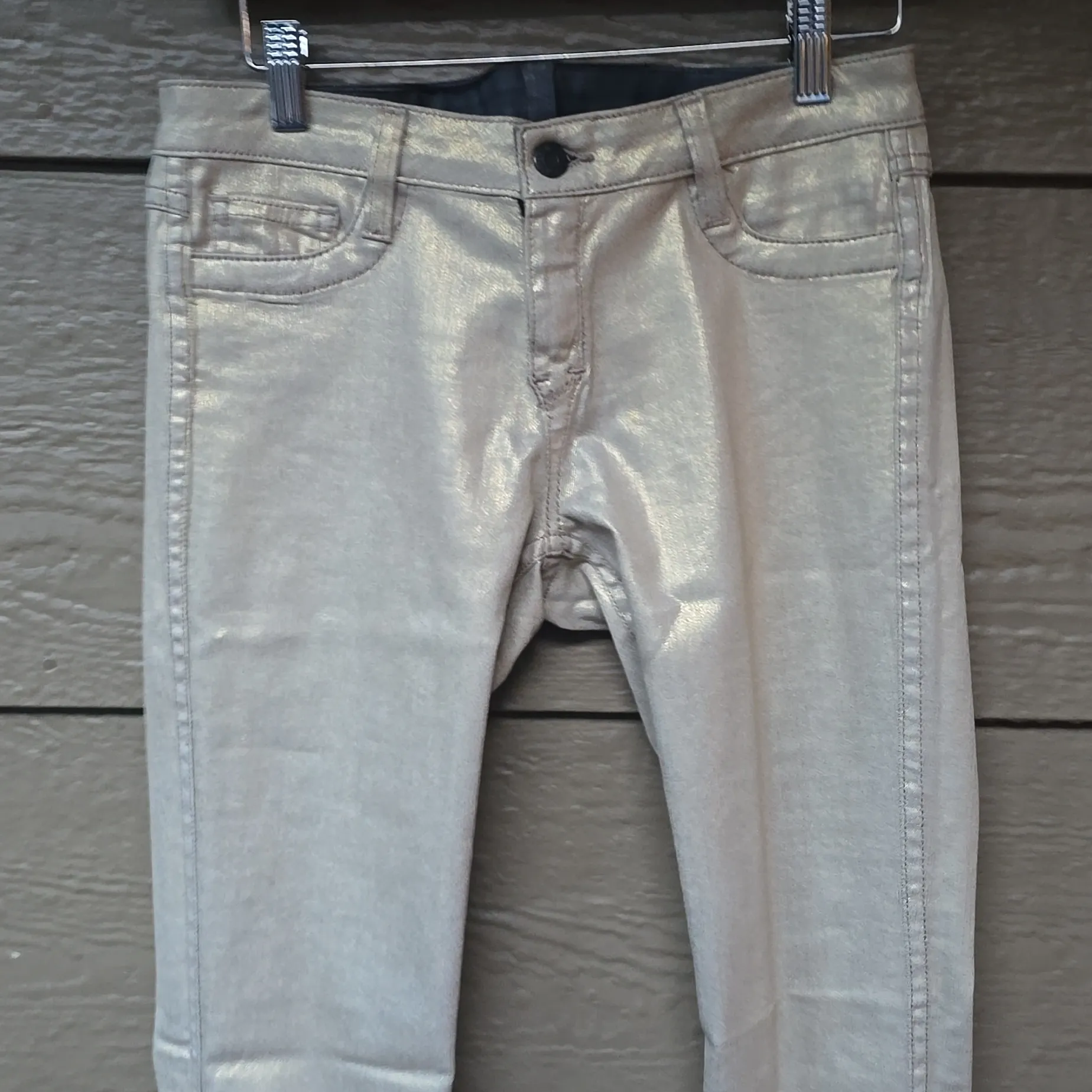 Bleulab Detour legging jegging coated denim gray gold 27 reversible - Image 12