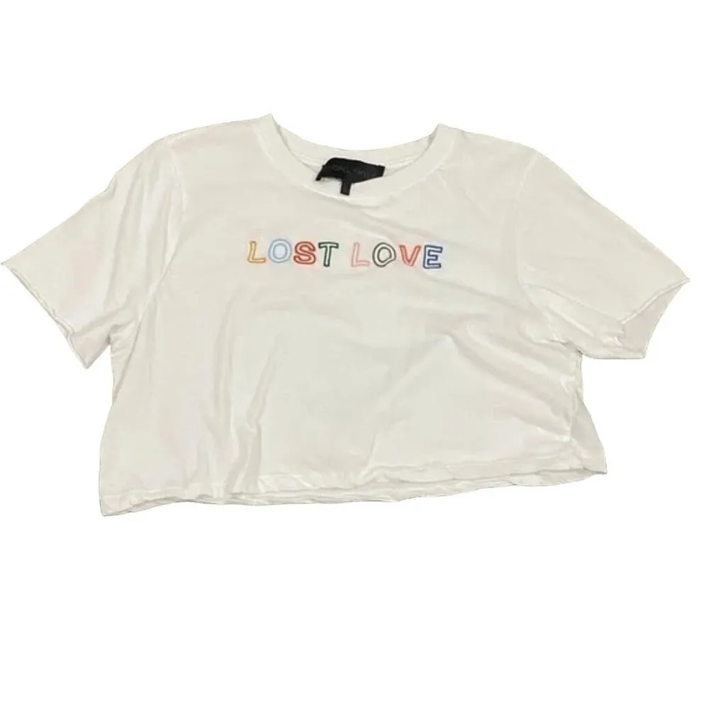 Kendall and Kylie Lost Love Crop Top​ in White, Size L​​​​​​​​​ - Image 2