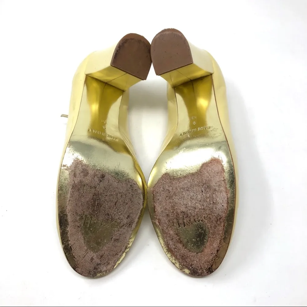 patent leather stacked heels, size 9, made in Italy - Image 9