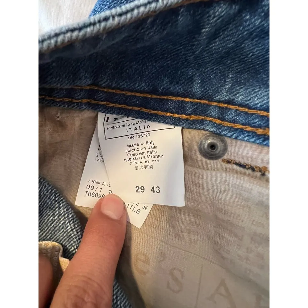 Galliano Y2K Vintage Straight Leg Jeans Women’s Size 29 Medium Wash Blue - Image 11