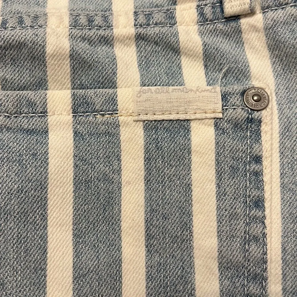 NWT 7 for all mankind white striped denim skirt size 30 - Image 4