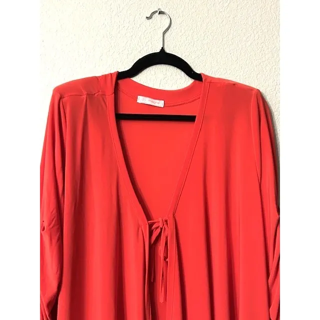 Magna Coral Tie Front Long Cardigan 18 - Image 10