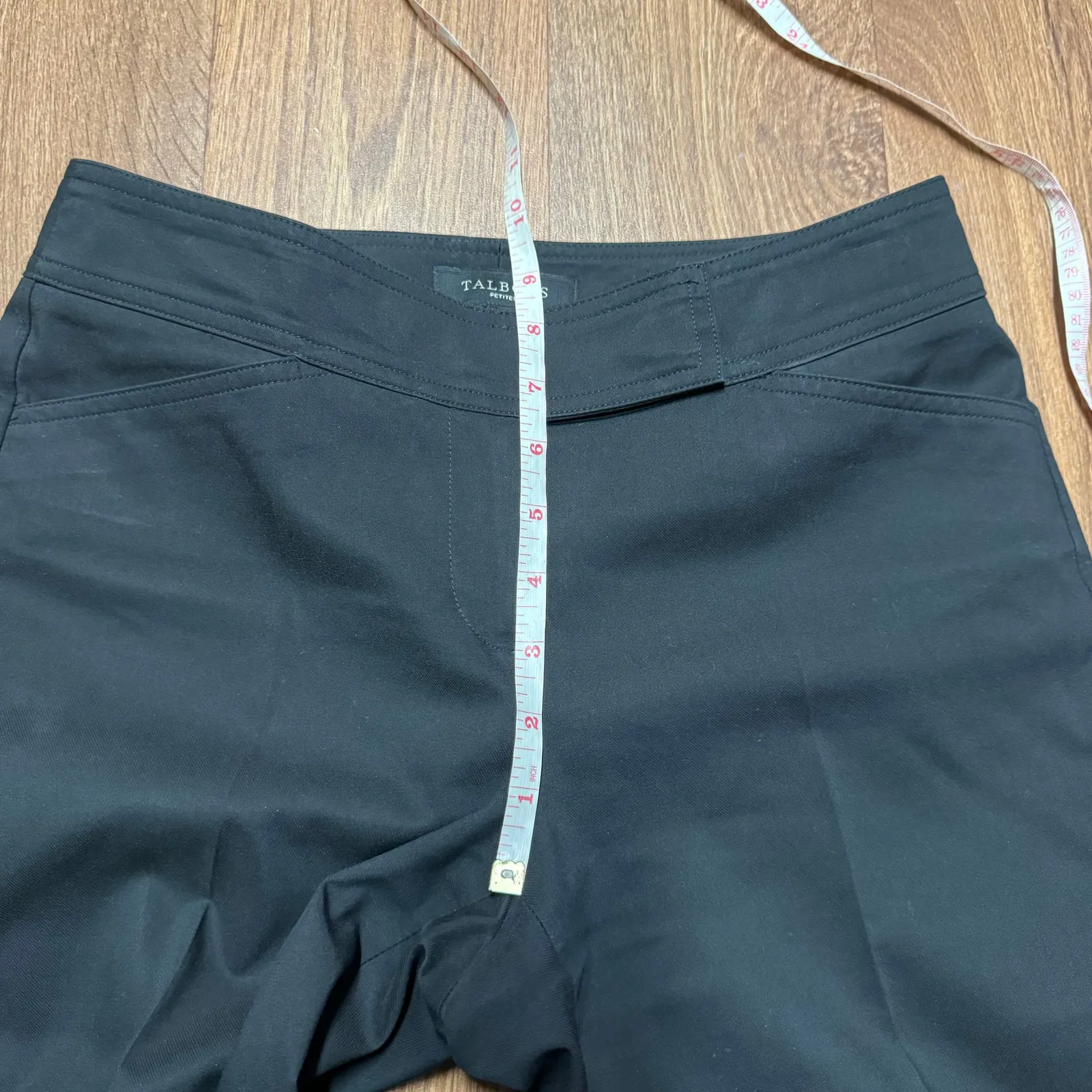 Talbots Womens Black Tapered Ankle Dress Pants Work Trousers Size 2P Petite - Image 9