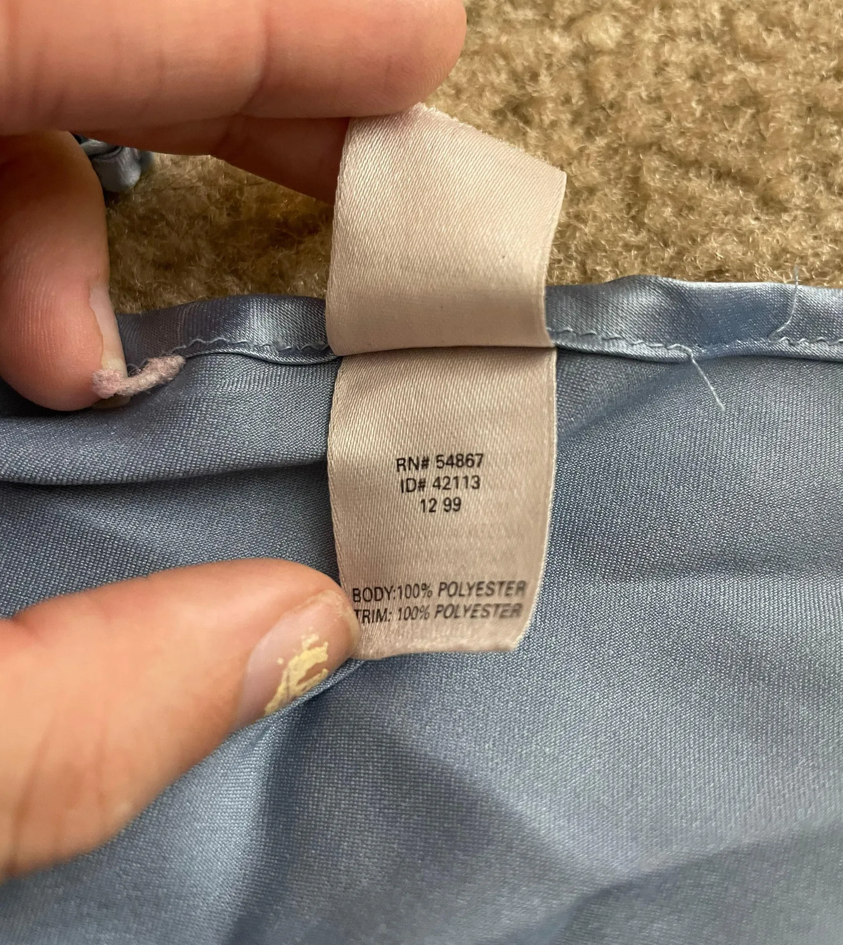 Baby Blue Satin Vintage Slip Lace Dress - Image 6