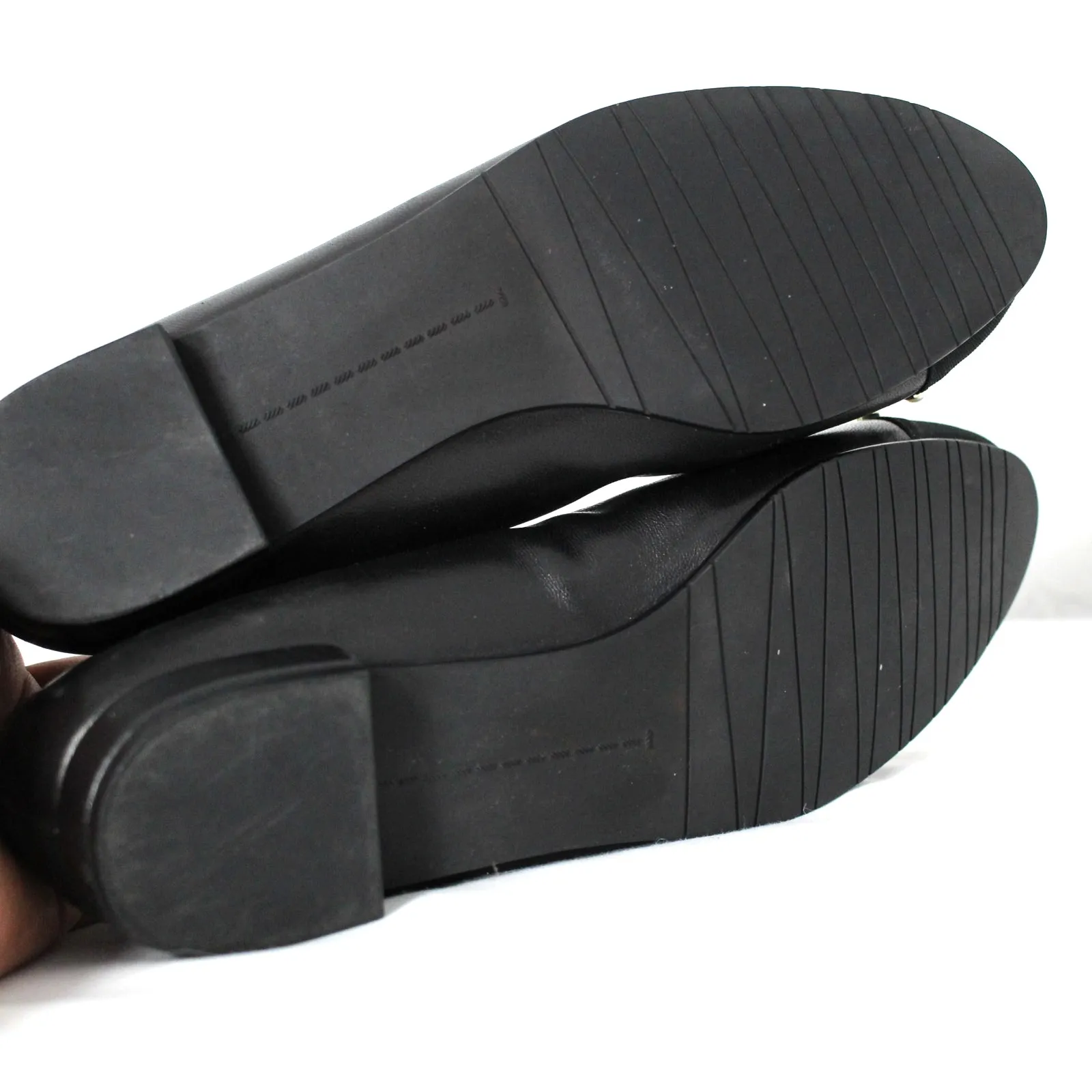 Vaneli Pearl Accent Black Ballet Flat Size 7N Pointed Rounded Toe - Image 5