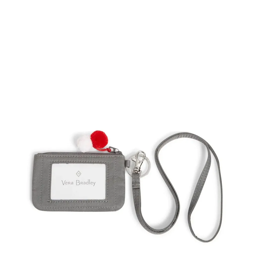 Vera Bradley Zip ID Lanyard in Peanuts Snoopy and Woodstock Christmas Sled NWT - Image 2