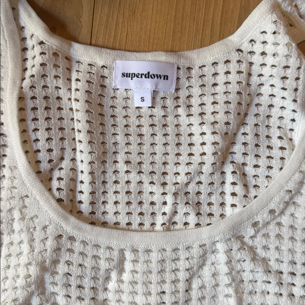 superdown White Sleeveless Dress - Image 3