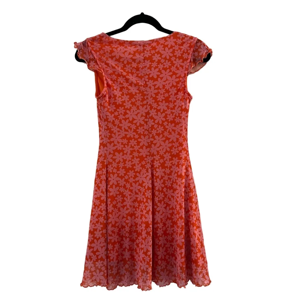 Wild Fable Orange Floral 70a Style Mini Dress - Image 2