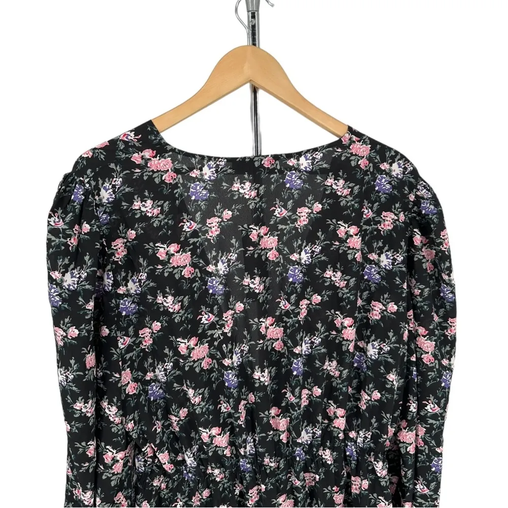 Nasty Gal Plus Size Floral Print Twist Mini Dress size 18 NWT Long Sleeves - Image 8