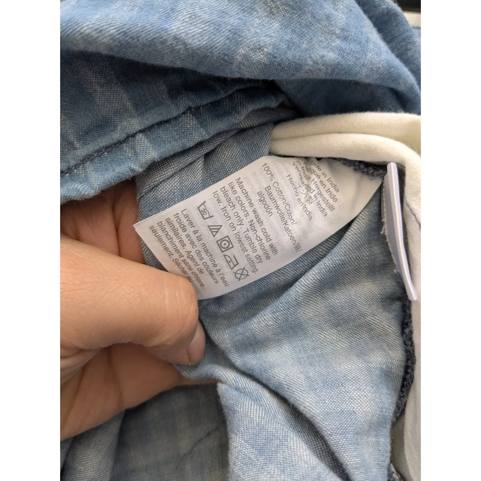 Madewell Women's Skirt Long Blue Medium Wash Button Front Size 16 - Image 10