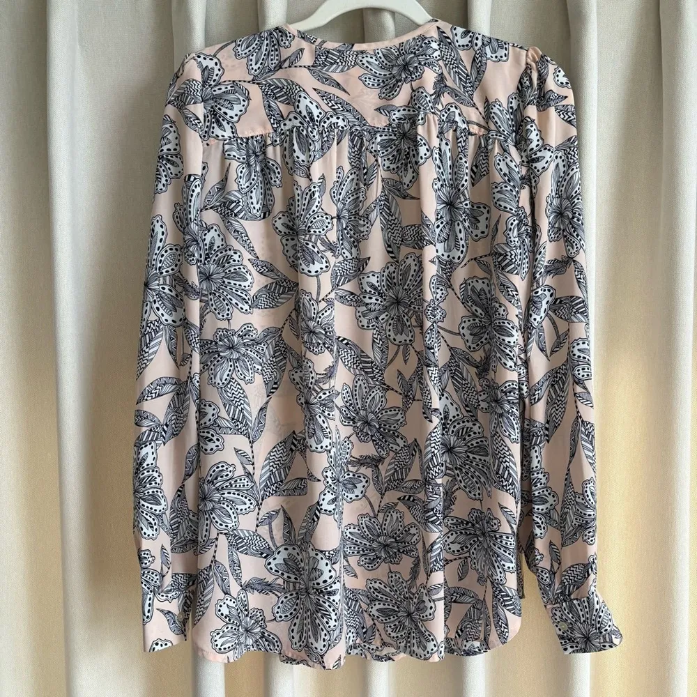 LOFT patterned long sleeve blouse - Image 6