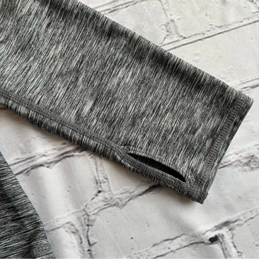 Z By Zella Hoodie Shirt Womens Medium Gray Reflective Running Outdoor 1/4 Zip - Image 13