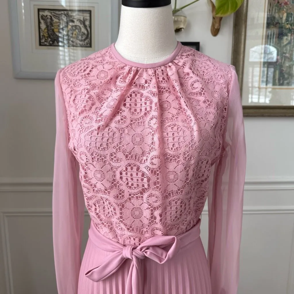 Vintage 70s Mister Jay Pink 2pc Dress and Vest S M Size 6 - Image 7