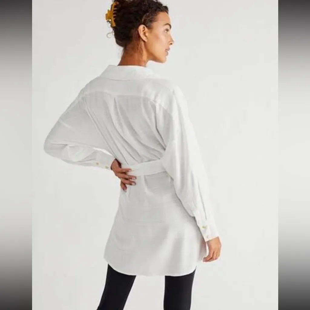 Free People Jenna Wrap Tunic Jacket Ivory small - Image 3