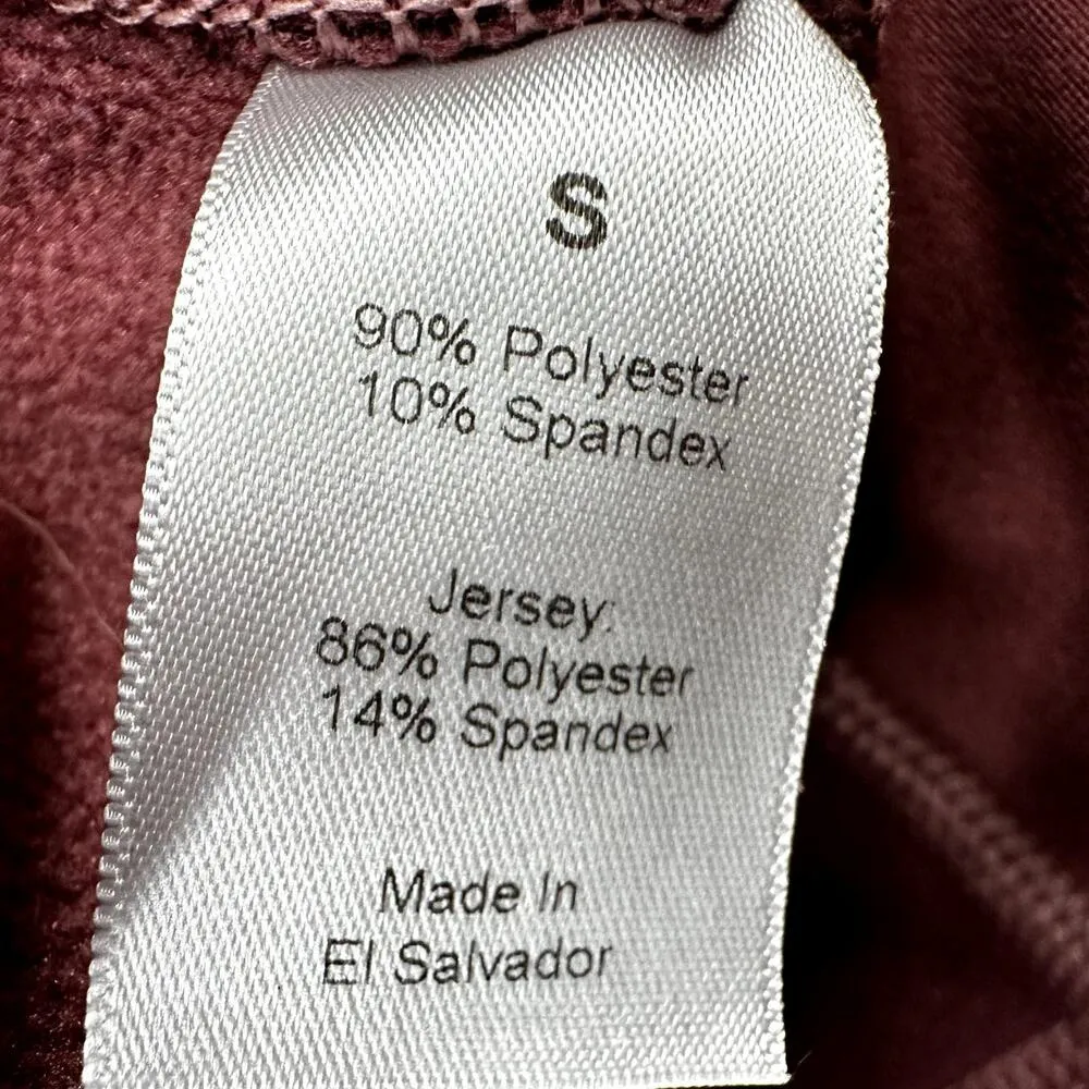 Title Nine Leggings Pull On Mid Rise Zipper Pockets Stretch Yoga Pink Small - Image 4