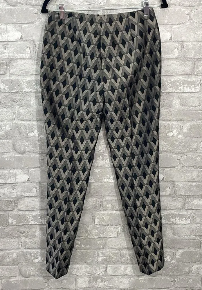 Lafayette 148 Diamond Print Tapered Pants - Image 3