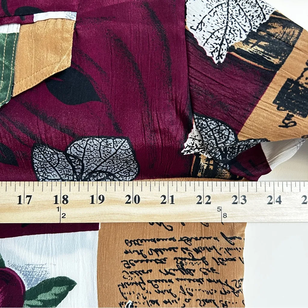 Colorful Vintage 90’s Leaf Print Button - Image 7