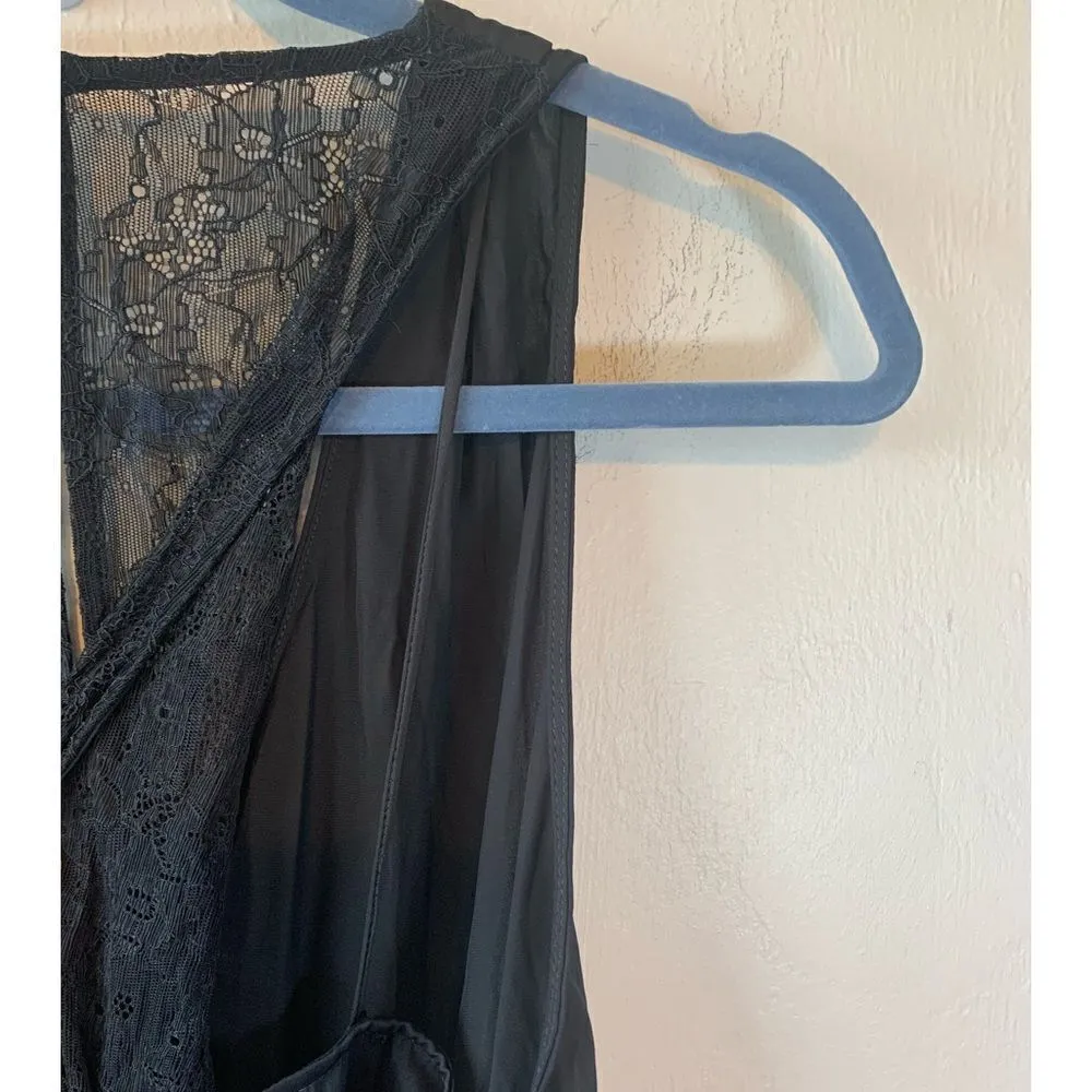 Zara black wrap bodice jumpsuit size S‎ - Image 5