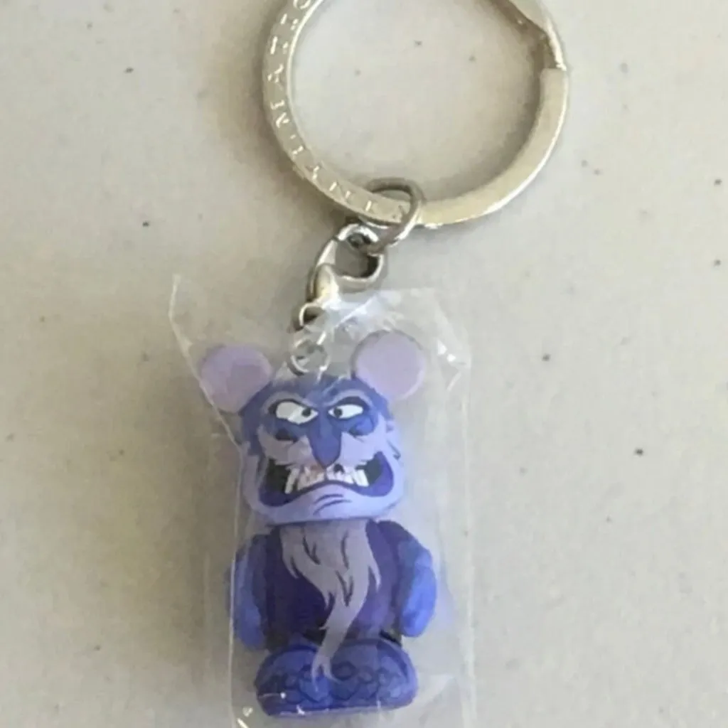 NWOT Disney Vinylmation Jr Keychain Aladdin Cave of Wonders Jafar Old Man Purple - Image 7