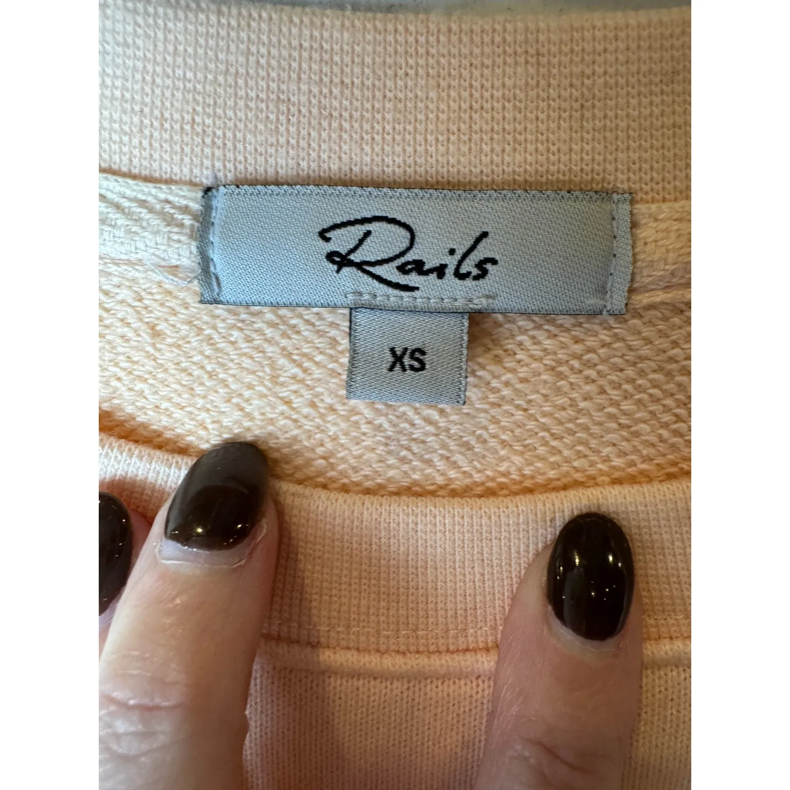 Rails Sweatshirt Women XS Orange Green Reeves Sherbert Tie Dye Athleisure Retro - Image 7