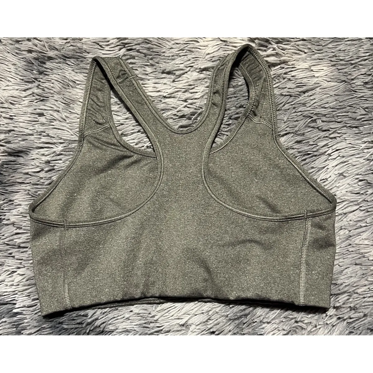 Nike Sports Bra Medium Support Classic Swoosh Training‎ Gray CN5262 Size Large L - Image 2
